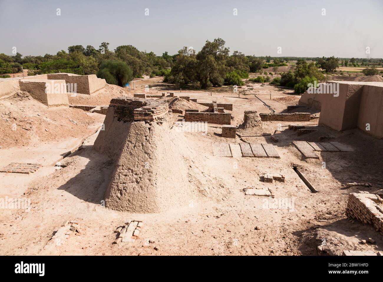 Sitio arqueológico de Harappa, civilización de Harappan, civilización del Valle del Indo, Distrito de Sahiwal, Provincia de Punjab, Pakistán, Asia del Sur, Asia Foto de stock