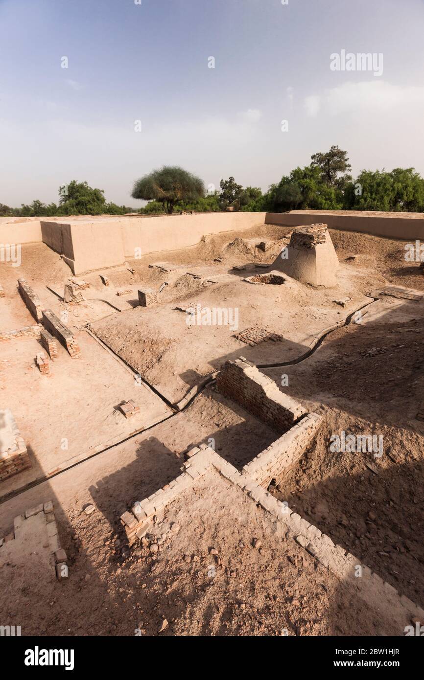 Sitio arqueológico de Harappa, civilización de Harappan, civilización del Valle del Indo, Distrito de Sahiwal, Provincia de Punjab, Pakistán, Asia del Sur, Asia Foto de stock