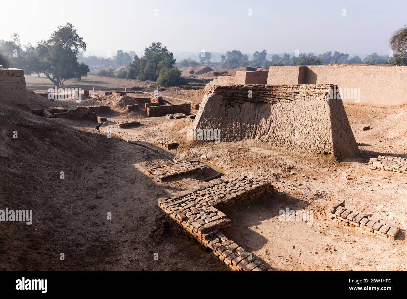 Sitio arqueológico de Harappa, civilización de Harappan, civilización del Valle del Indo, Distrito de Sahiwal, Provincia de Punjab, Pakistán, Asia del Sur, Asia Foto de stock