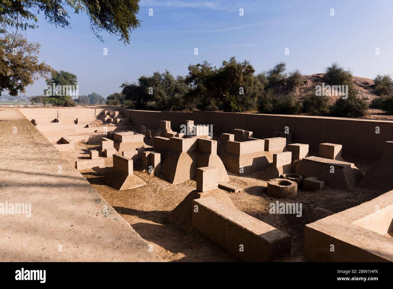 Sitio arqueológico de Harappa, civilización de Harappan, civilización del Valle del Indo, Distrito de Sahiwal, Provincia de Punjab, Pakistán, Asia del Sur, Asia Foto de stock