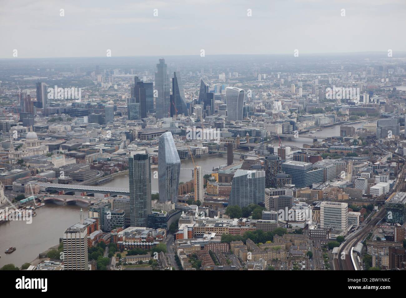Vista aérea alrededor de Blackfriars y Waterloo, Londres, Reino Unido Foto de stock