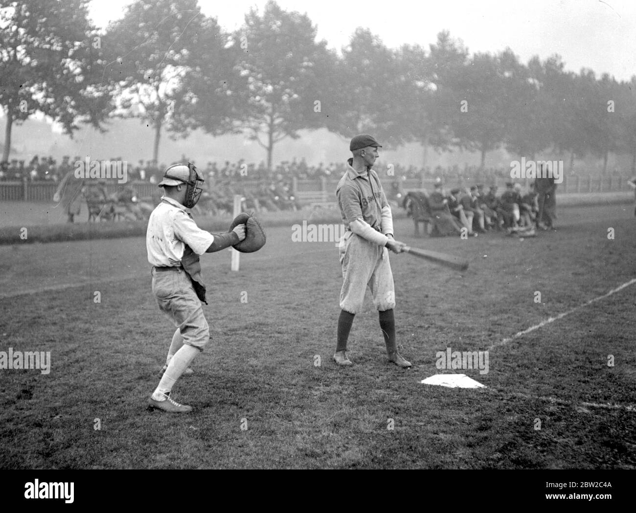 Partido de béisbol en el área recreativa de Paddington. 13 de octubre de 1917 Foto de stock