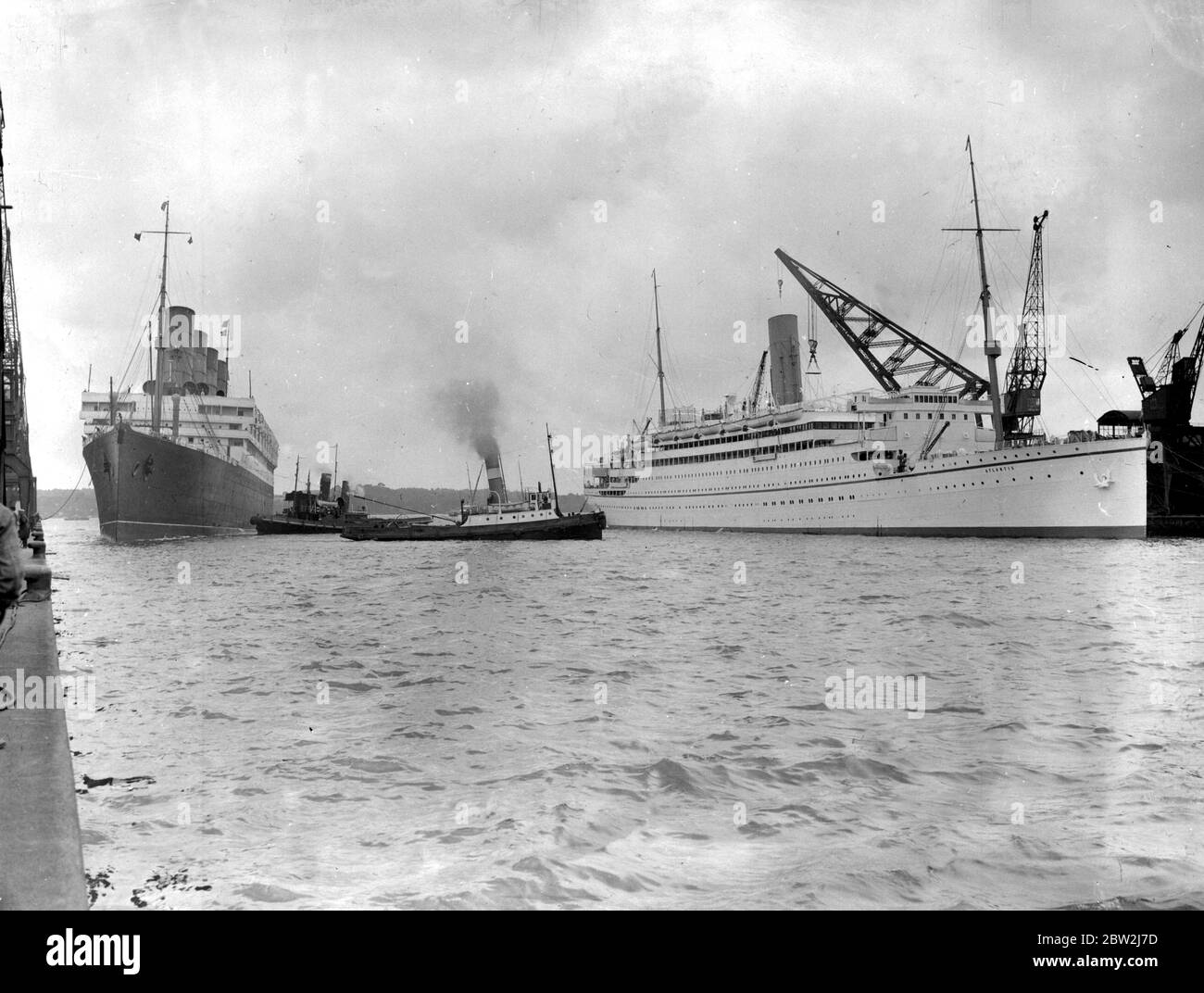 Southhampton Docks Atlantis. 14 de junio de 1935. Foto de stock
