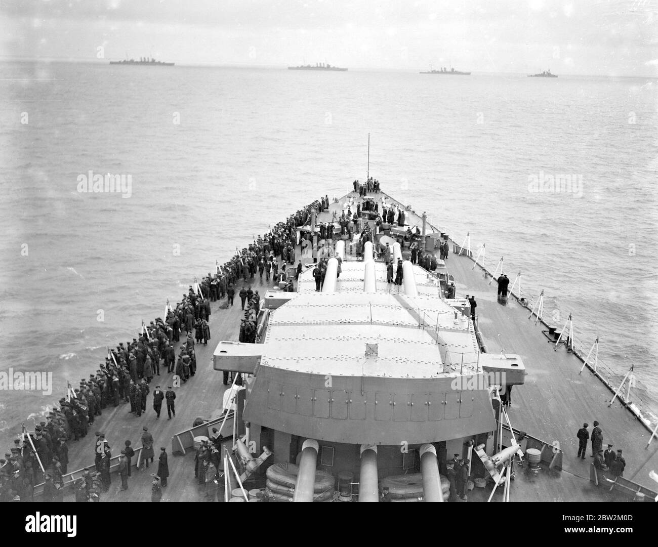 H.M.S Nelson, visita de los Premiers de dominio a la flota atlántica en Portland. 31 de octubre de 1930 Foto de stock