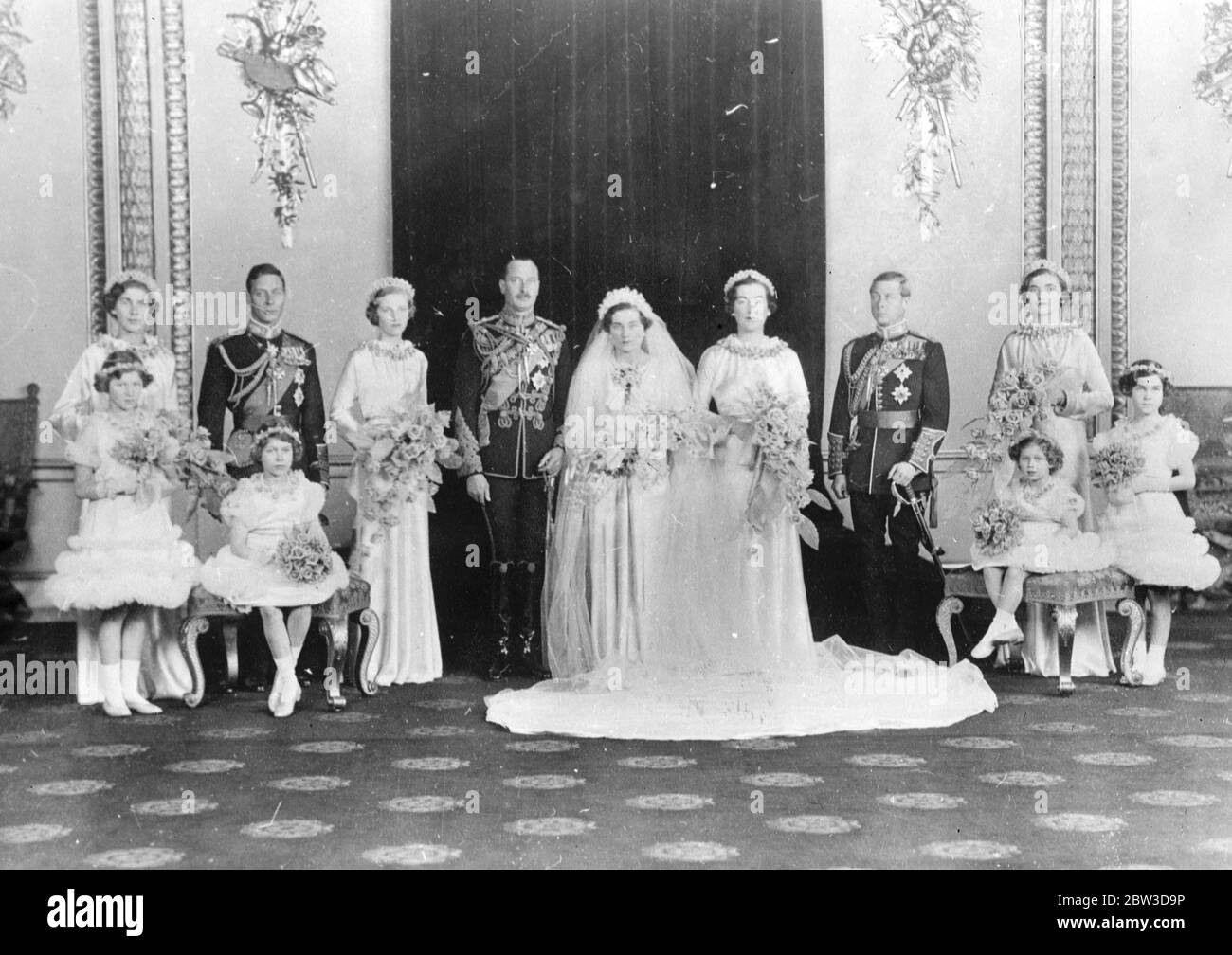 Boda real .HRH Príncipe Henry, Duque de Gloucester y Lady Alice Montagu Douglas Scott 6 de noviembre de 1935 12 1935 Foto de stock