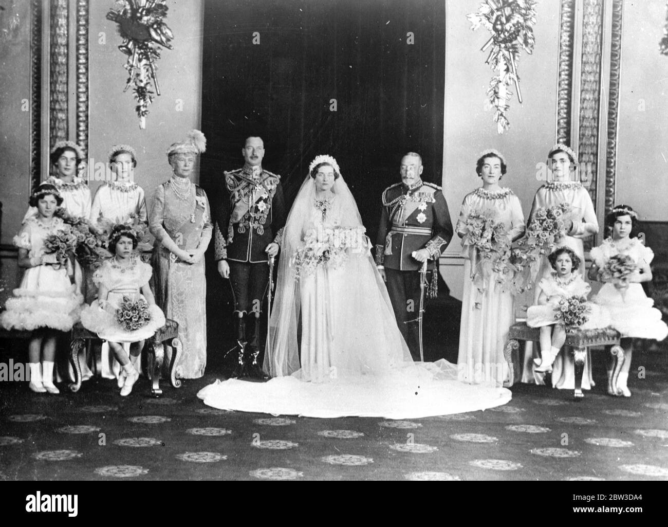 Boda real . S.A.R. el Príncipe Enrique, Duque de Gloucester y Lady Alice Montagu Douglas Scott 6 de noviembre de 1935 12 1935 Foto de stock