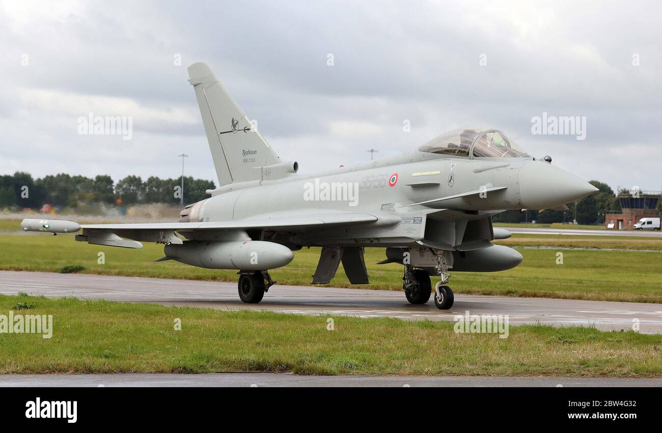 Eurofighter Typhoon, 36-56, de 36 Stormo, Fuerza Aérea Italiana en RAF Waddington durante la Excercise Cobra Warrior, Waddington, Reino Unido, 4 de septiembre Foto de stock