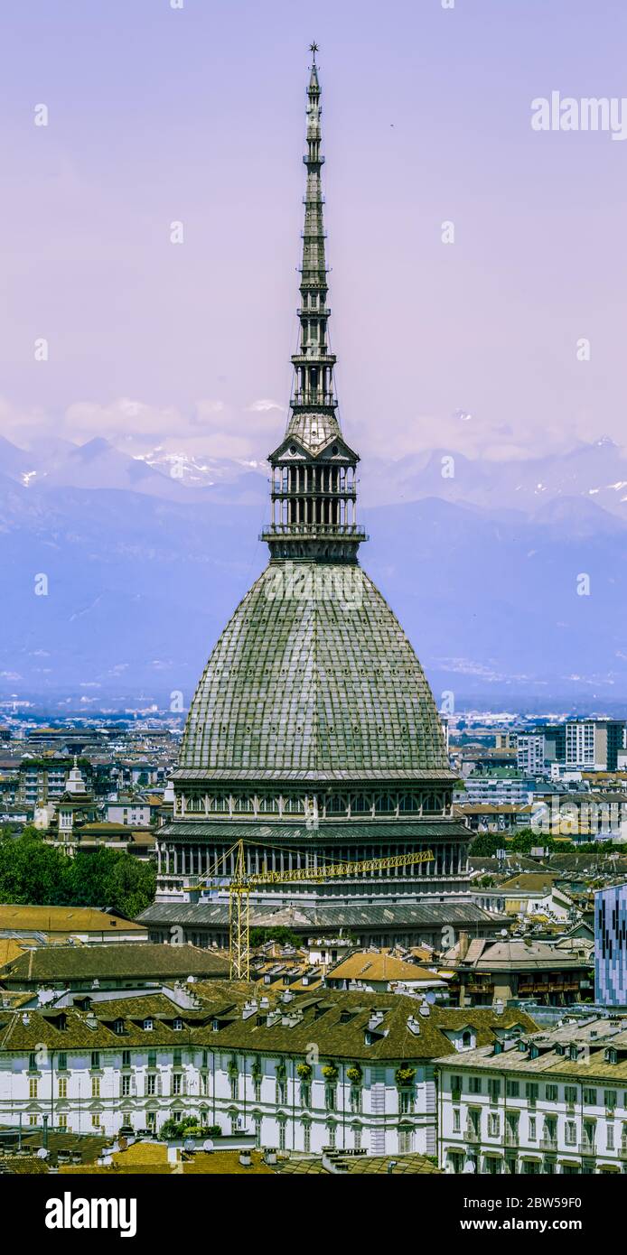 Mole Antonelliana, uno de los símbolos de Turín, Italia Foto de stock