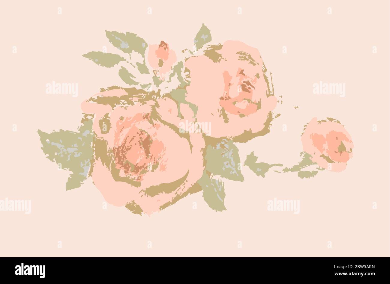 Rosas decorativas rungy para la decoración Ilustración del Vector