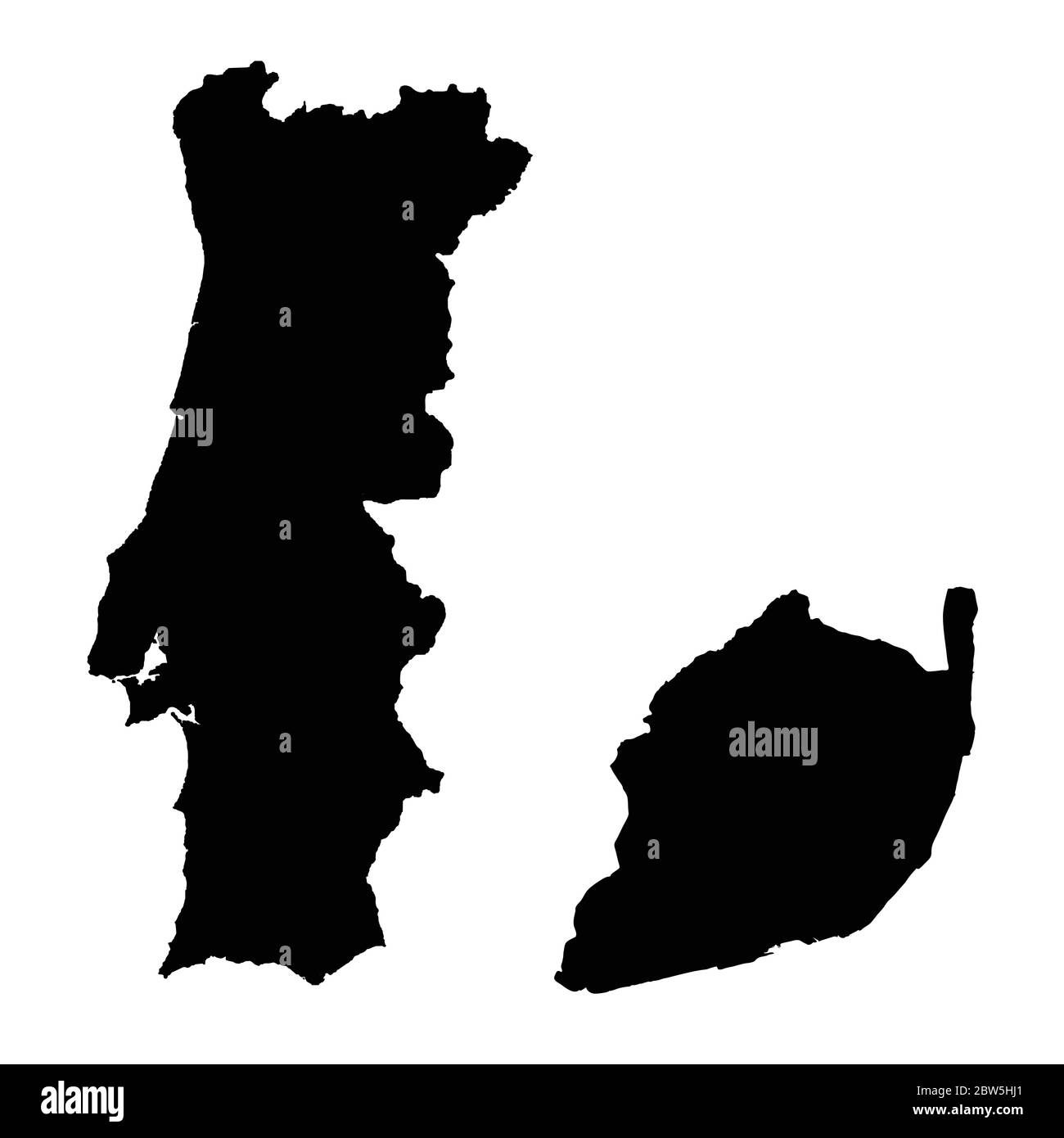 Portugal Mapa Político Con Un Capital De Lisboa, Las Fronteras Nacionales,  Las Ciudades Más Importantes, Ríos Y Lagos Ilustraciones svg, vectoriales,  clip art vectorizado libre de derechos. Image 29090801