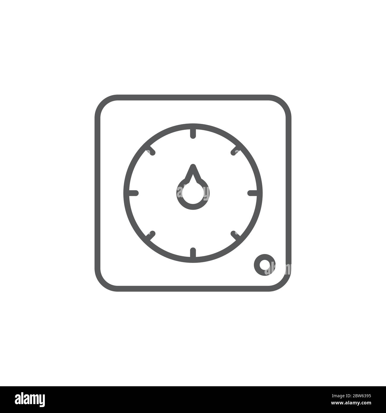 Termostato vector icono símbolo herramientas médicas aisladas sobre fondo  blanco Imagen Vector de stock - Alamy