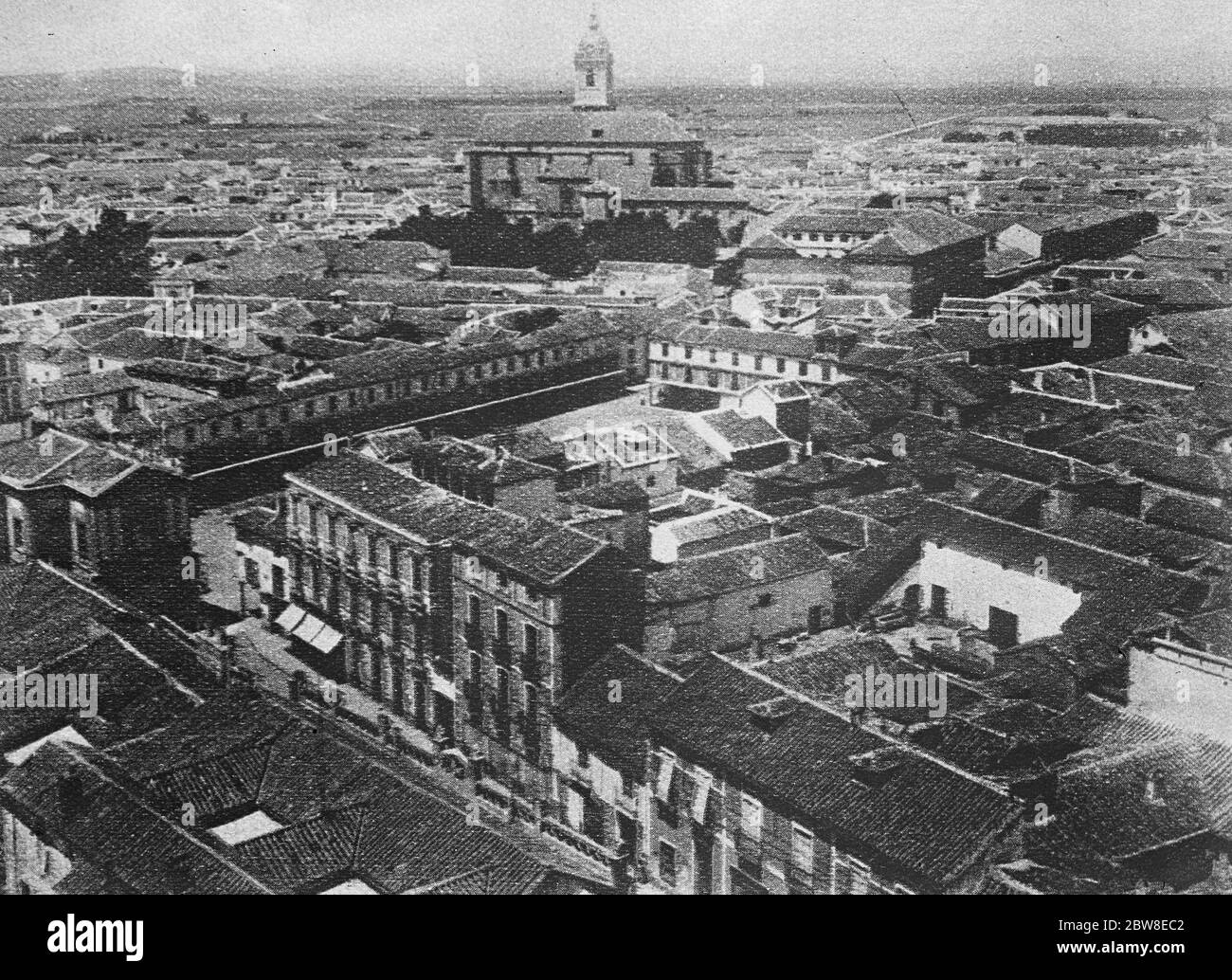 Revuelta militar contra el dictador español . Vista general de Ciudad Real . 30 de enero de 1929 Foto de stock