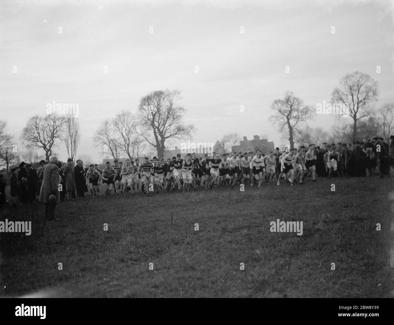 Kent Cross Country Championship Dartford . 1937 Foto de stock