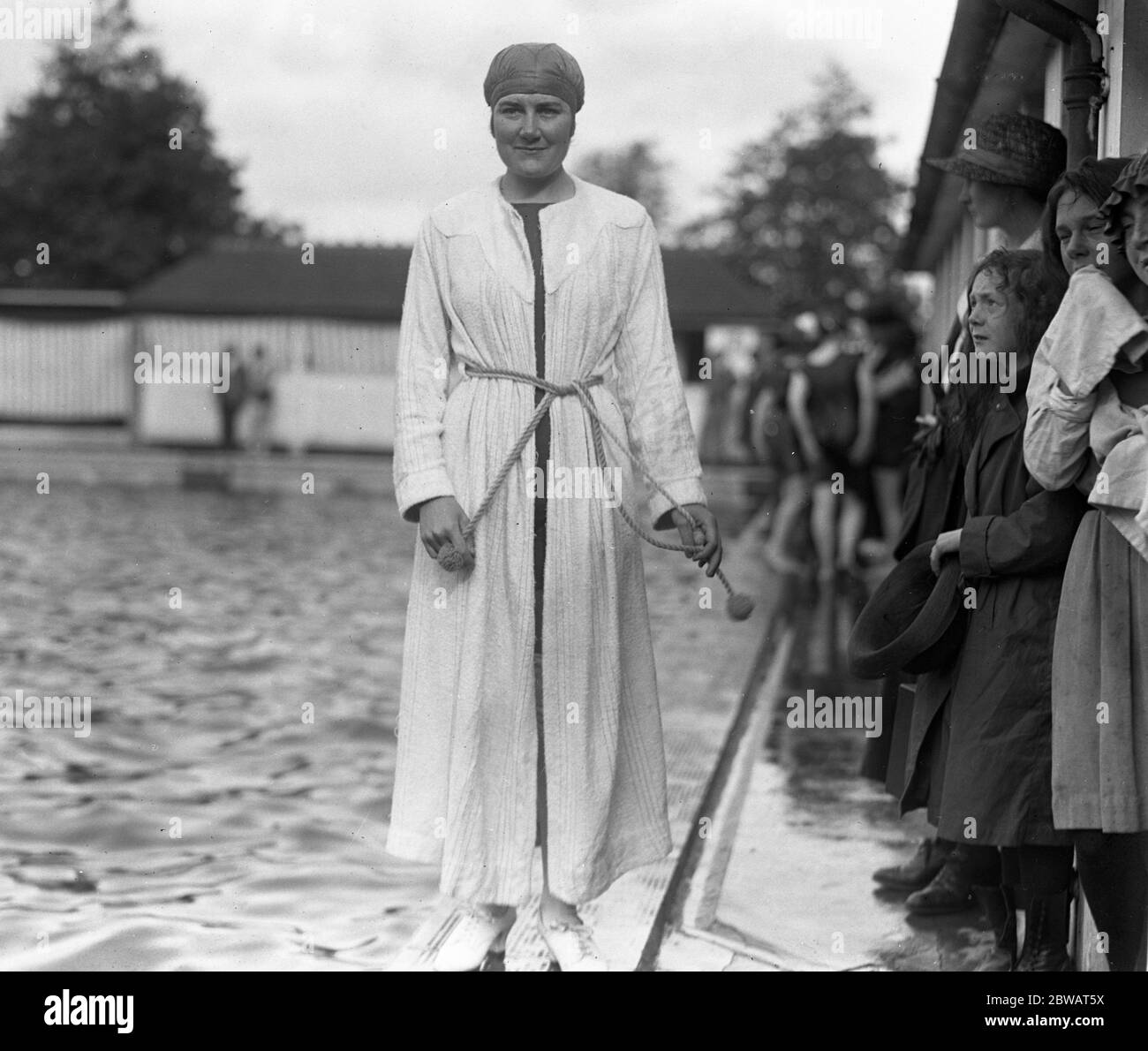 Para intentar nadar en el canal inglés - la Sra. Hilda dispuesta. 15 de junio de 1920 Foto de stock