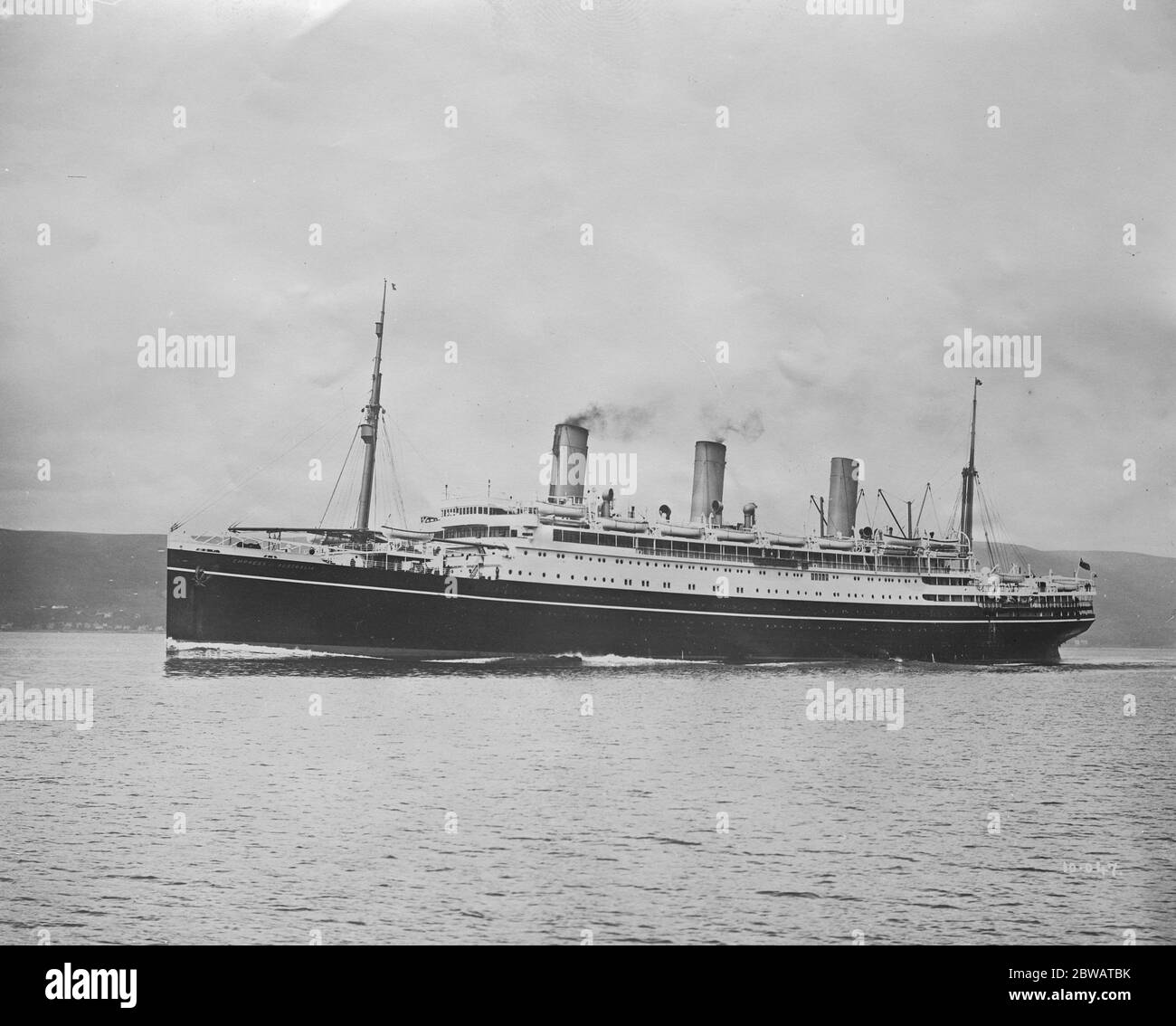 Originalmente SS Tirpitz fue renombrada más tarde como la Empress RMS de Australia marina construido en 1913-1919 en Alemania 1 de febrero de 1922 Foto de stock