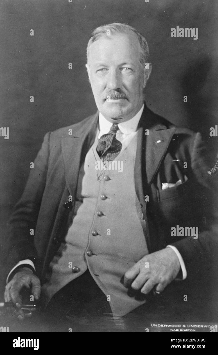 General John Charteris , miembro de la delegación británica en Washington 28 de octubre de 1925 Foto de stock