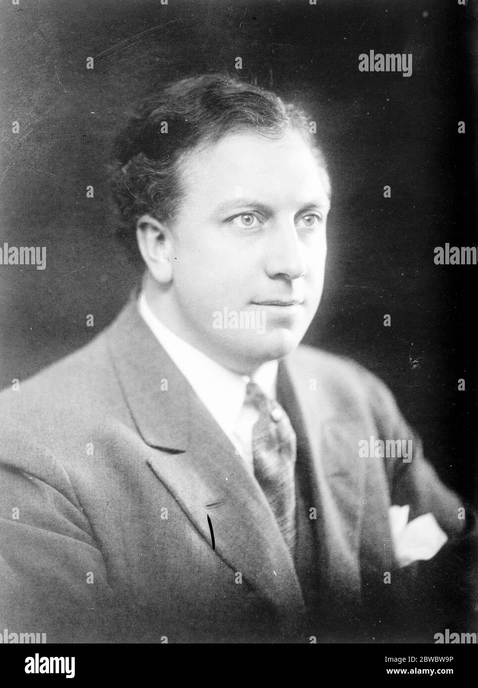 Sr. Walter Widdop , el tenor de Yorkshire , que aparecerá durante la temporada de ópera en inglés por la British National Opera Company en el Hipódromo Verde de Golders . 10 de enero de 1927 Foto de stock