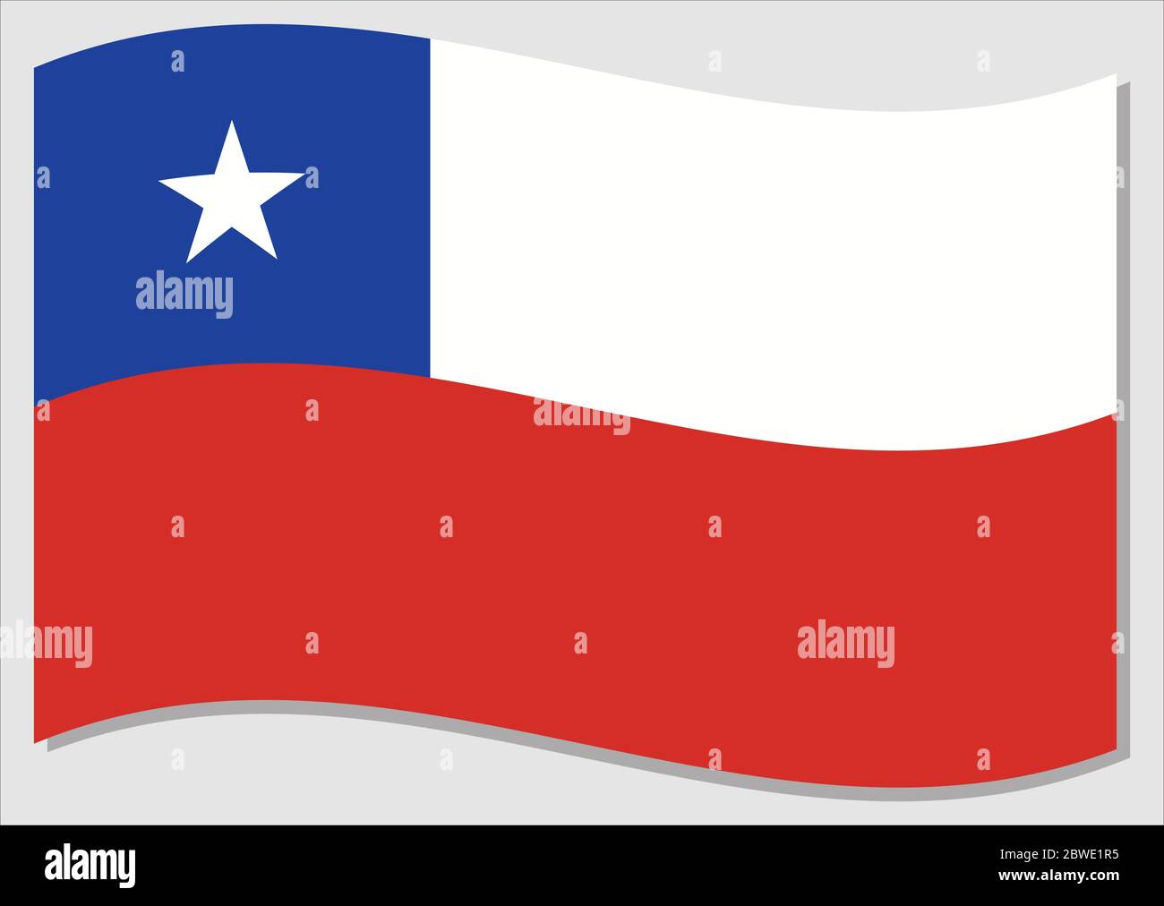 Gráfico vectorial de bandera de Chile. La bandera chilena de la bandera