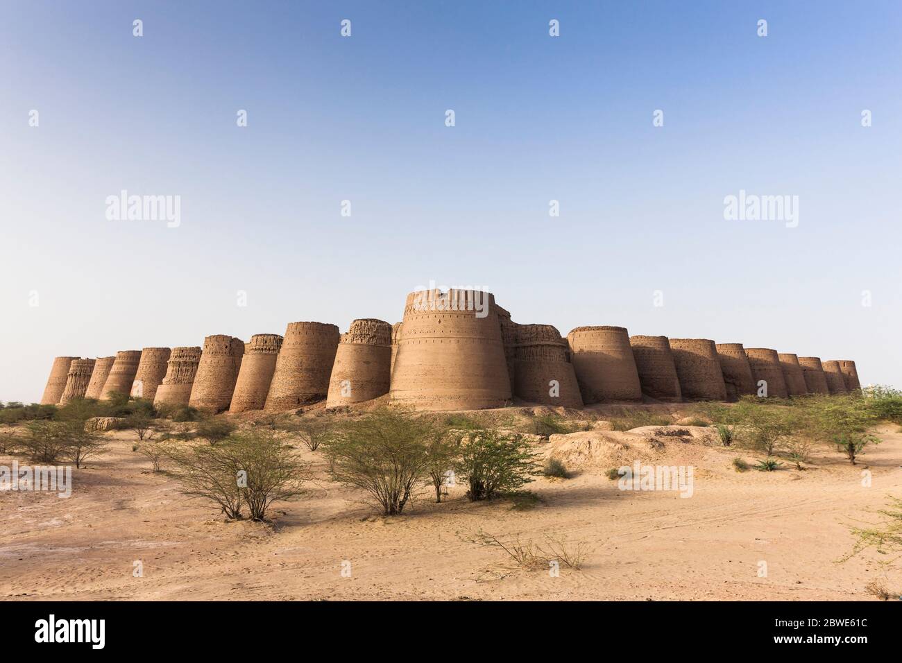 Derawar Fort, Derawar, distrito de Bahawalpur, provincia de Punjab, Pakistán, Asia del Sur, Asia Foto de stock