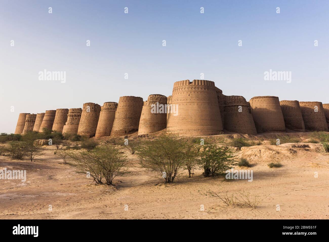 Derawar Fort, Derawar, distrito de Bahawalpur, provincia de Punjab, Pakistán, Asia del Sur, Asia Foto de stock