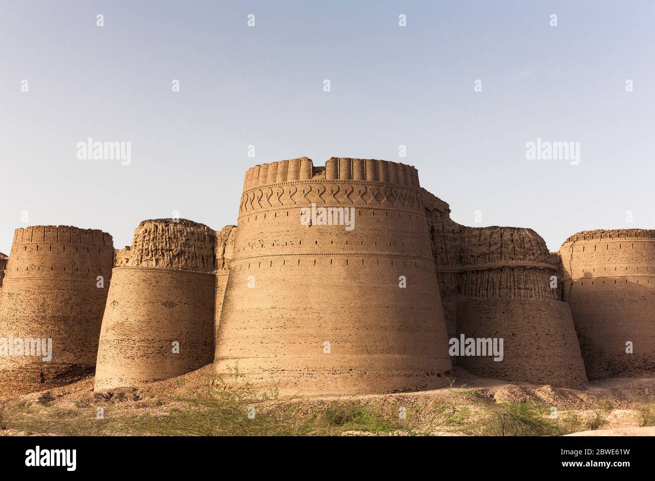 Derawar Fort, Derawar, distrito de Bahawalpur, provincia de Punjab, Pakistán, Asia del Sur, Asia Foto de stock