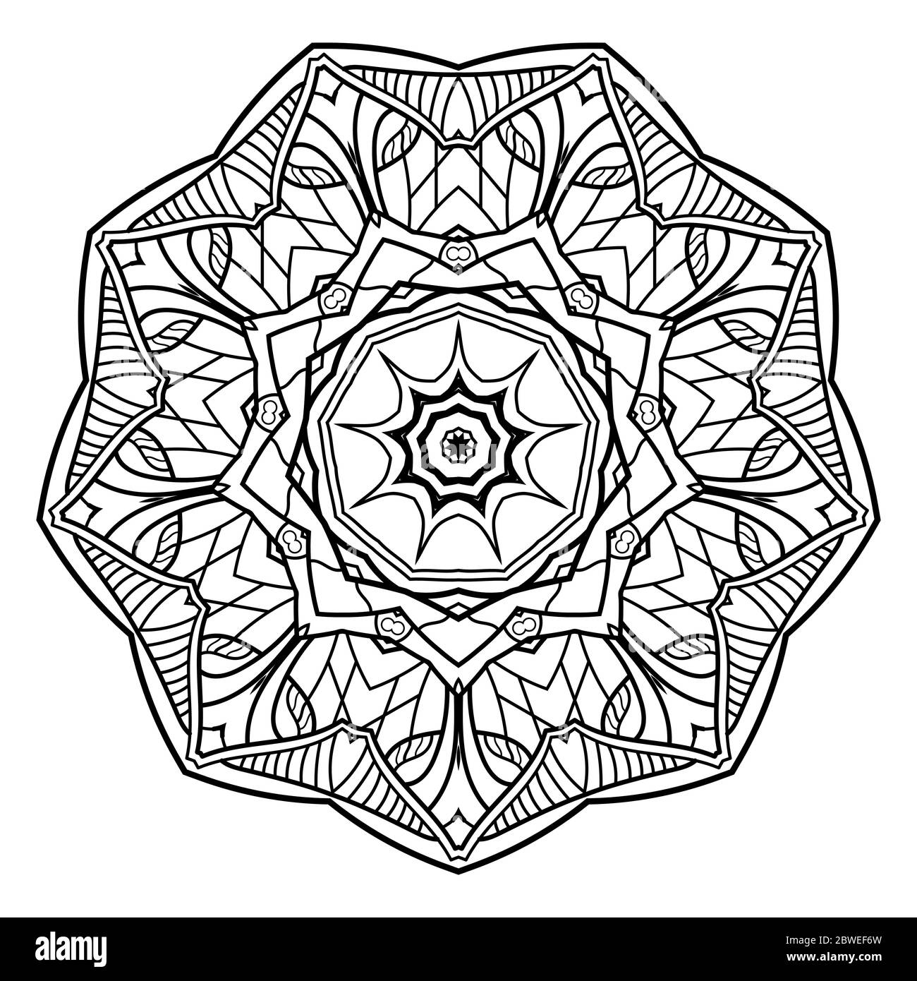 Mandalas para colorear libro. Ornamentos redondos decorativos Imagen Vector  de stock - Alamy