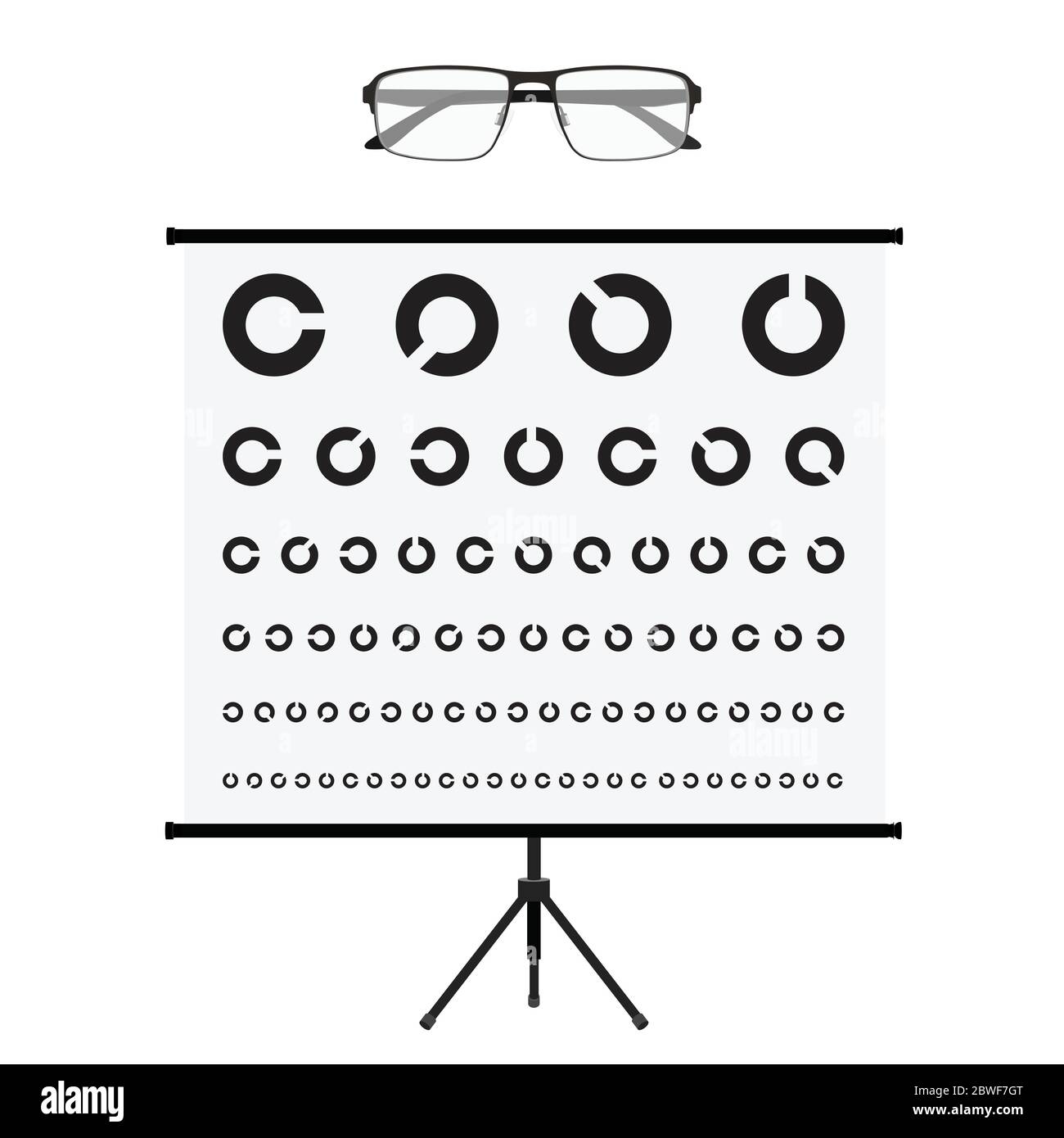 Tabla De Exámenes Oculares Y Gafas Examen De Visión Comprobación Optometrista Diagnóstico 4616