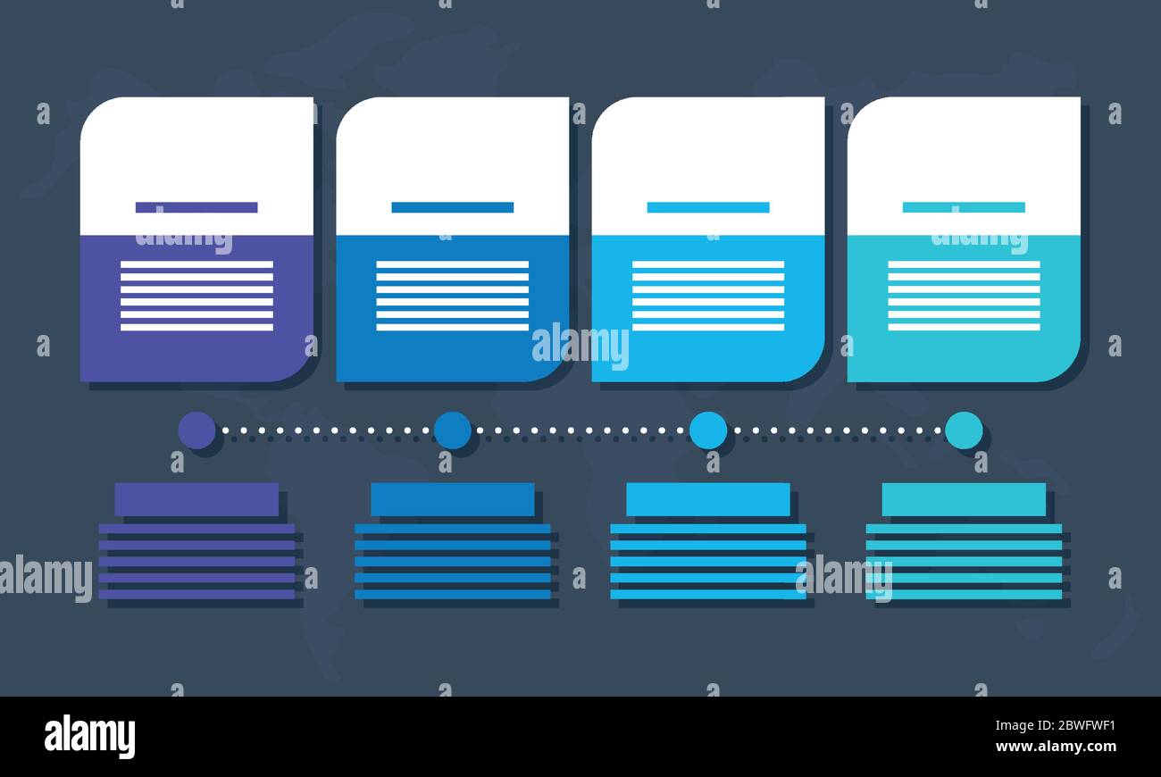 infografía de negocios con cifras cuadradas Ilustración del Vector