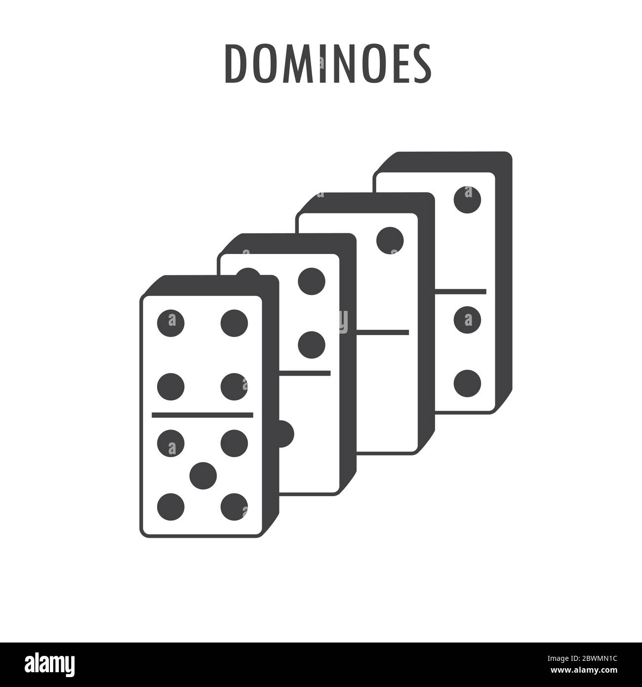 Icono De Domino Bones Elemento De Juego Aislado Sobre Fondo Blanco Ilustracion Vectorial Imagen Vector De Stock Alamy
