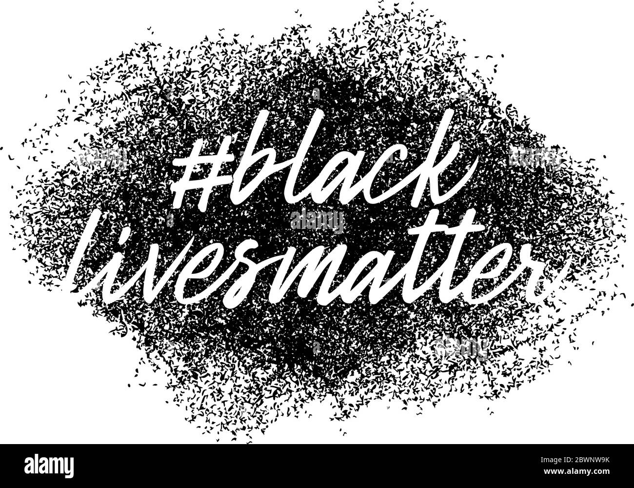 Las vidas negras importan. Banner de protesta sobre el derecho humano del pueblo negro en Estados Unidos. Ilustración vectorial. Ilustración del Vector