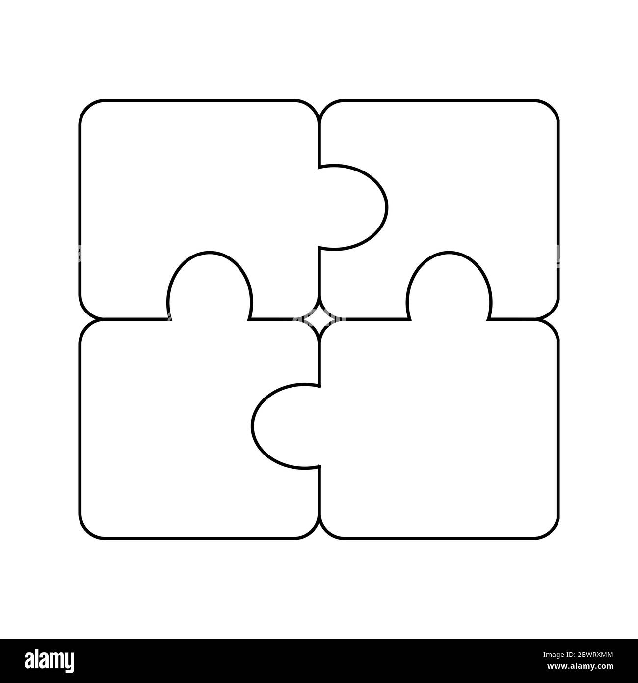 помощь с четырех сторон. пазл. помощь с четырех сторон. человечки с пазлами для презентации. пазл вектор.