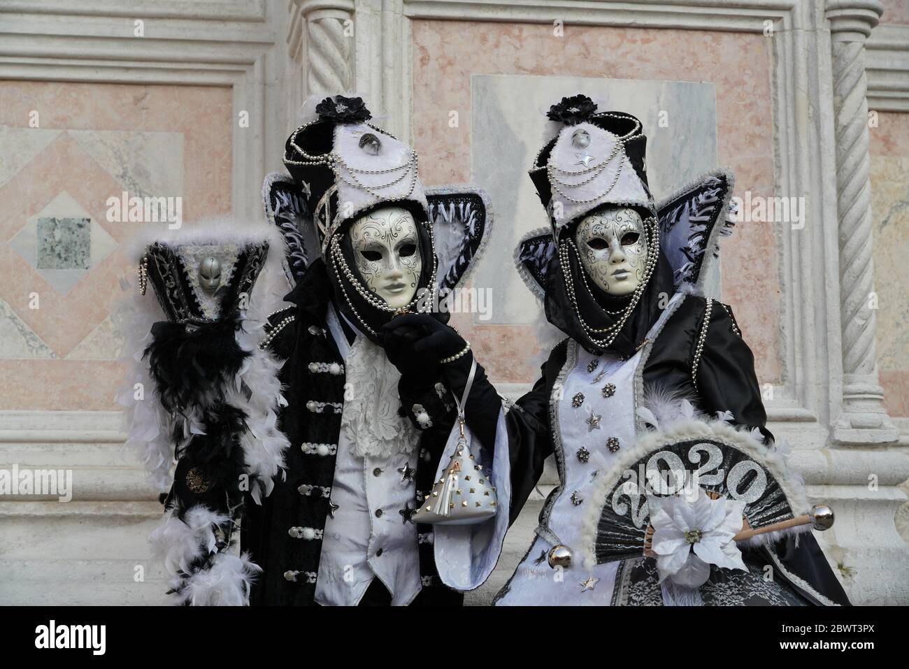 Máscaras en el Carnaval de Venecia, Venecia, Véneto, Italia, Europa Foto de stock