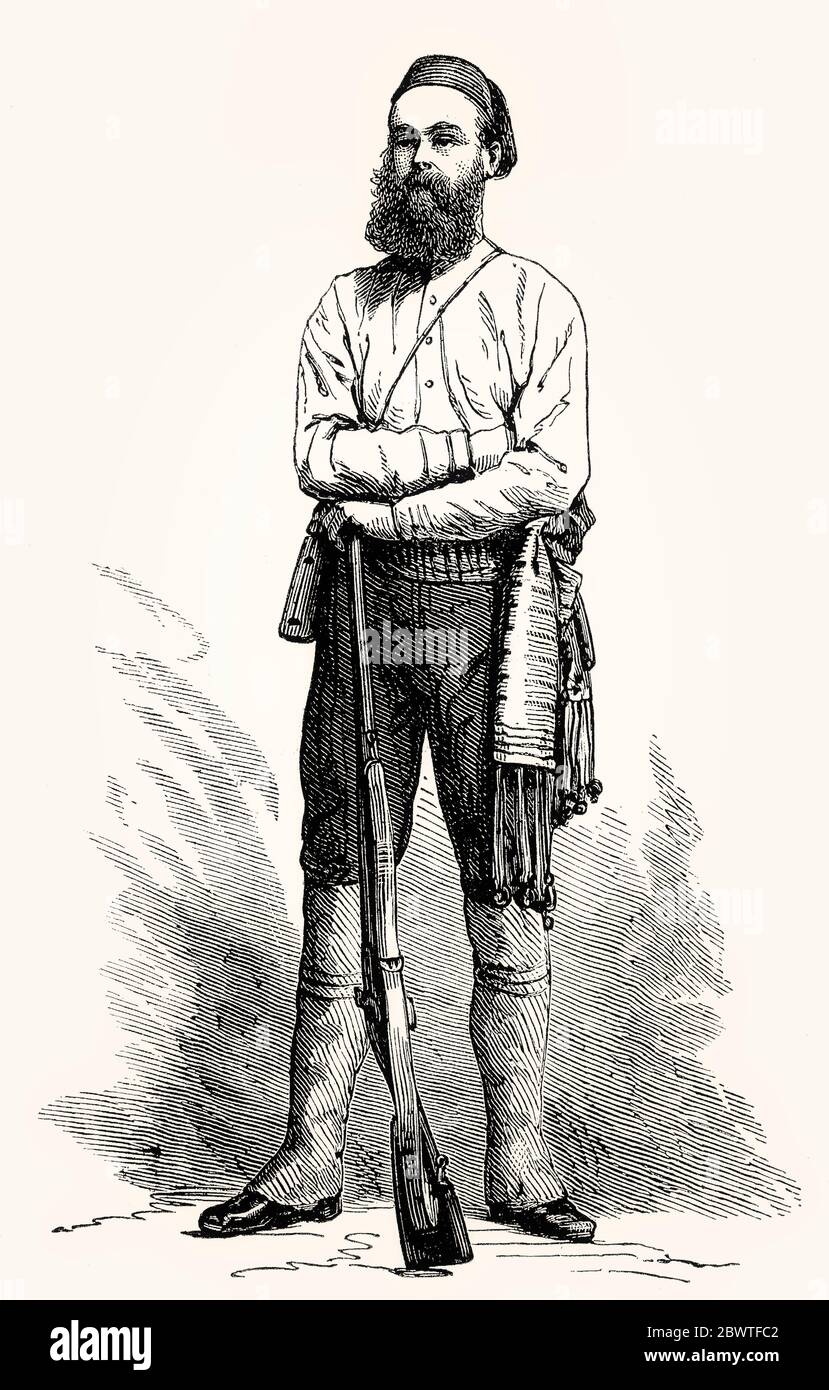 Barón Karl Klaus (Carl Claus) von der Decken, 1833-1865, un explorador alemán de África oriental Foto de stock