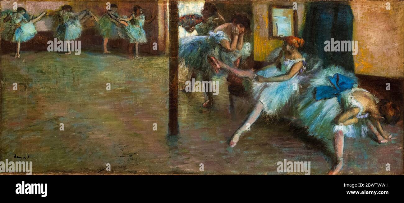 Edgar Degas, el ensayo del Ballet, pintura, alrededor de 1891 Foto de stock