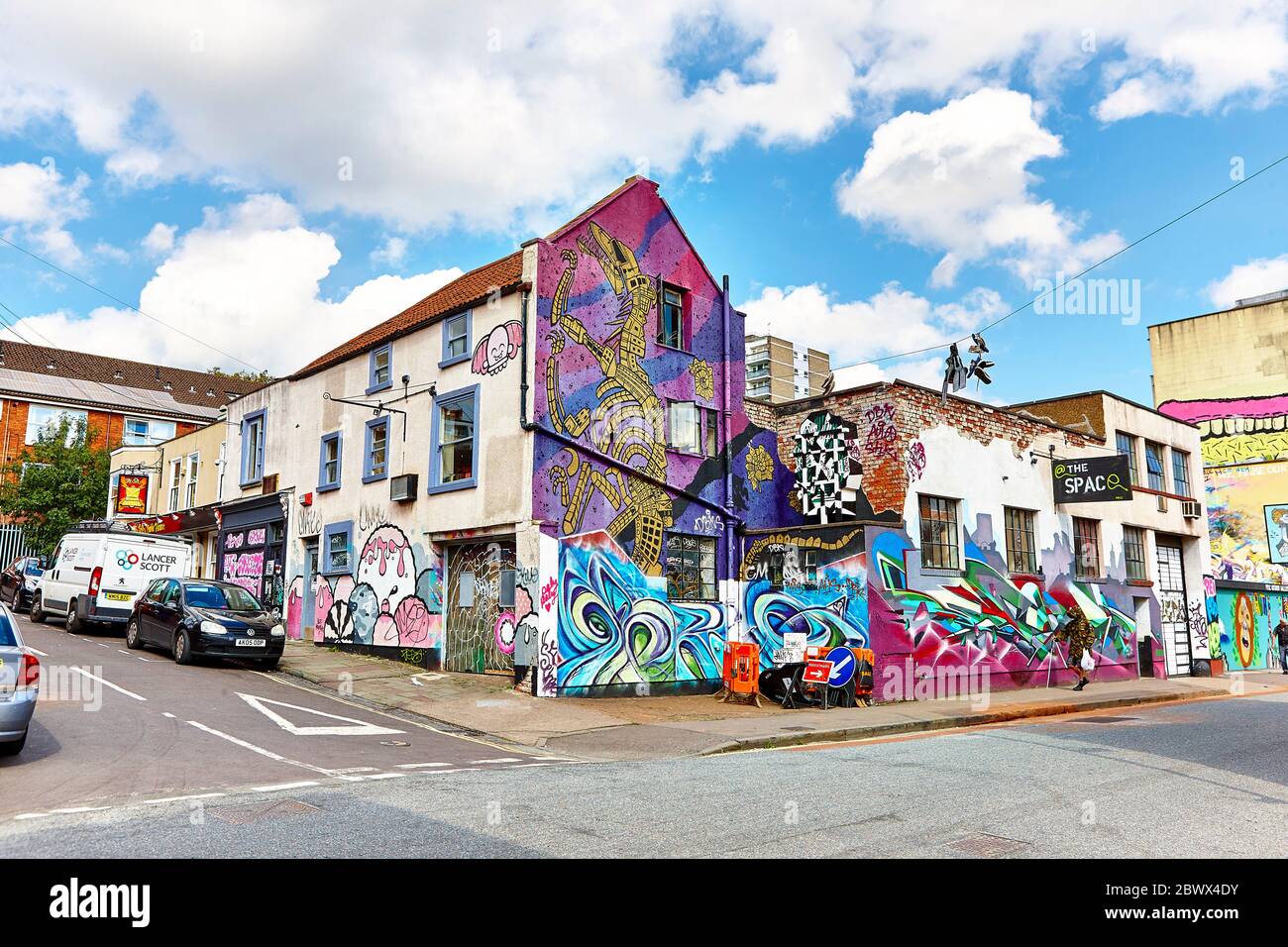 Murales en Bristol, Reino Unido, Inglaterra Foto de stock