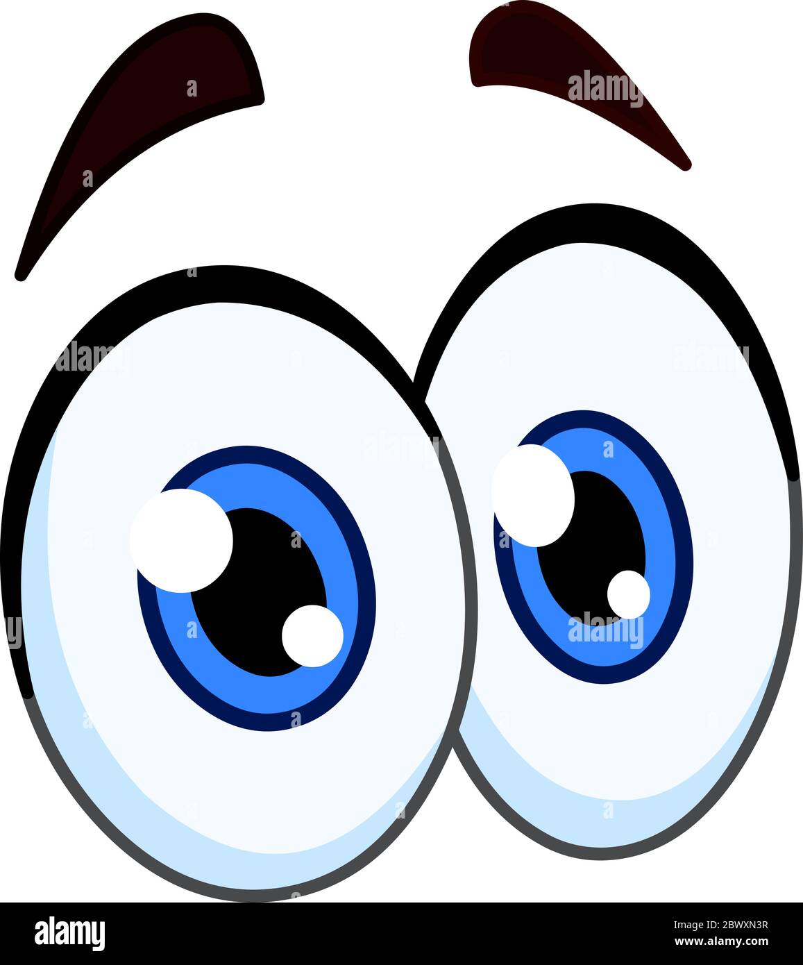 Vector de dibujos animados par de ojos Imagen Vector de stock - Alamy