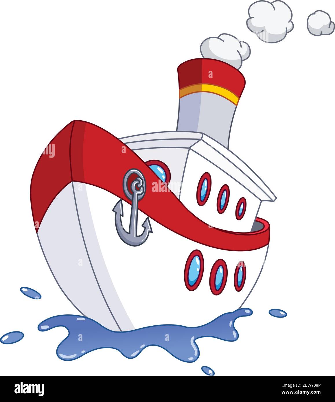 Barco de dibujos animados Ilustración del Vector