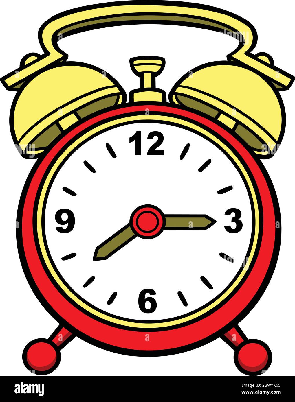 Despertador - una ilustración de dibujos animados de un reloj despertador  Imagen Vector de stock - Alamy