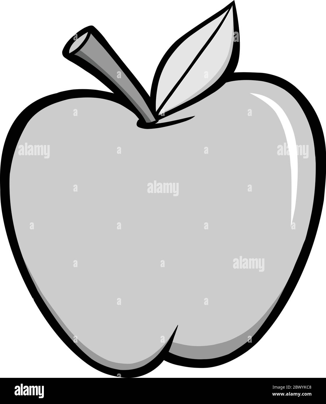 En la mayoría de los casos lluvia De vez en cuando Apple - una ilustración de dibujos animados de una manzana Imagen Vector de  stock - Alamy