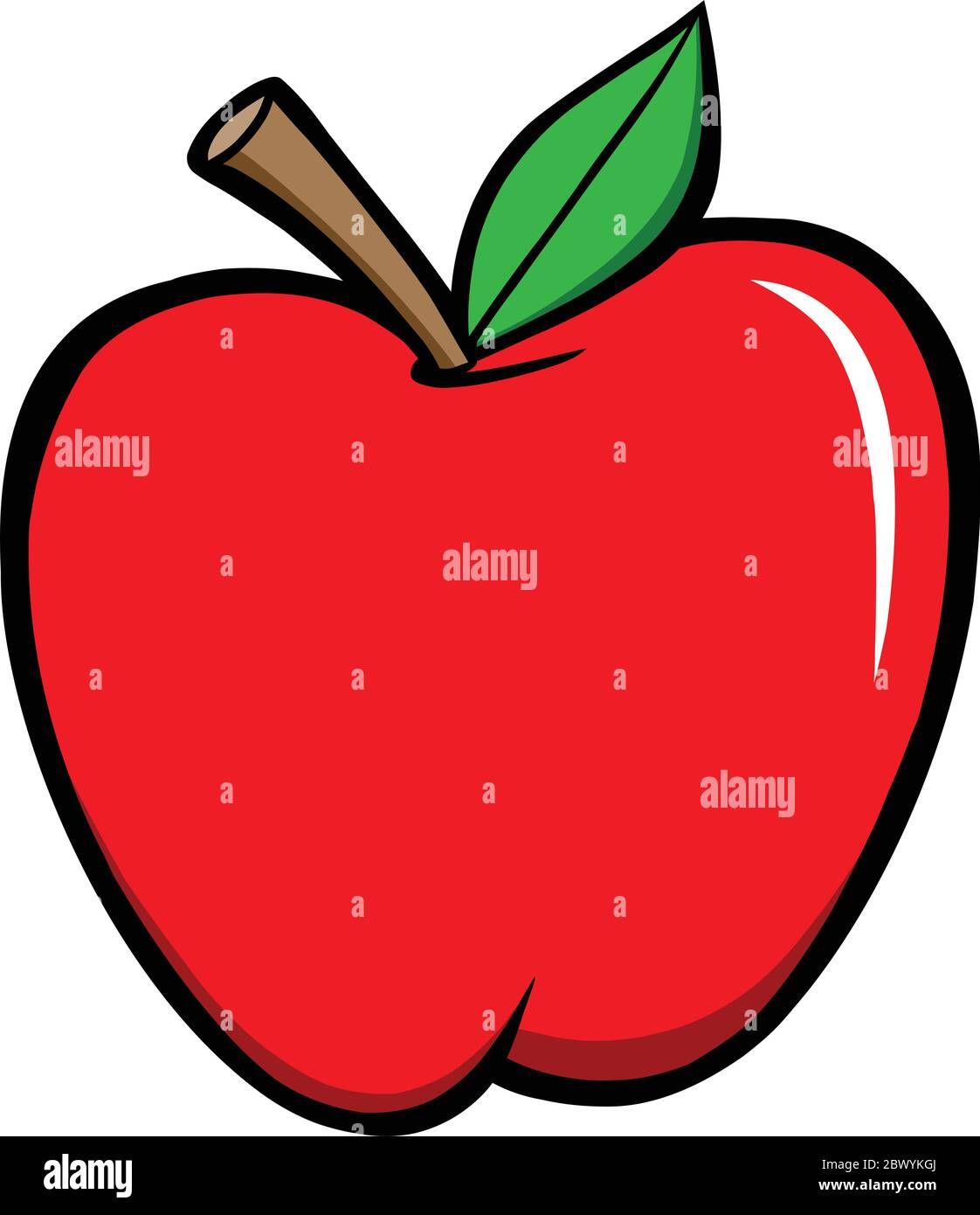 En la mayoría de los casos lluvia De vez en cuando Apple - una ilustración de dibujos animados de una manzana Imagen Vector de  stock - Alamy