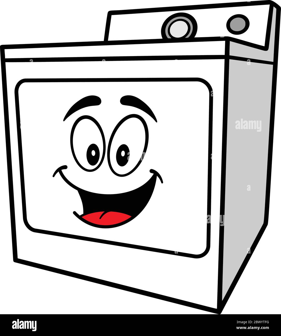 Secadora de ropa mascota - una ilustración de dibujos animados de una  secadora de ropa mascota Imagen Vector de stock - Alamy