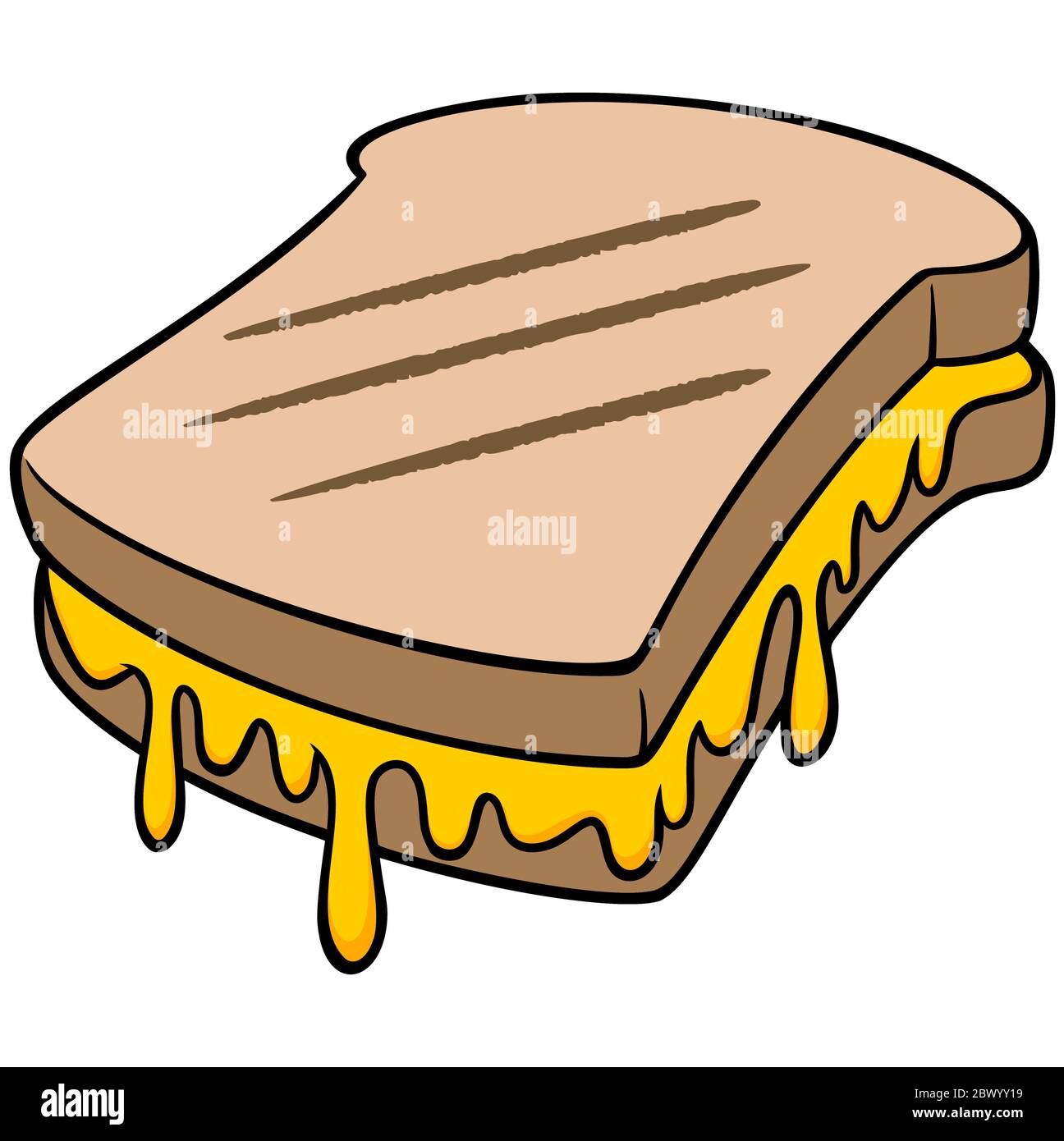 Queso a la parrilla - una ilustración de dibujos animados de un sándwich de queso a la parrilla Imagen Vector de stock - Alamy Queso a la parrilla - una ilustración de dibujos animados de un sándwich de queso a la parrilla Imagen Vector de stock - Alamy