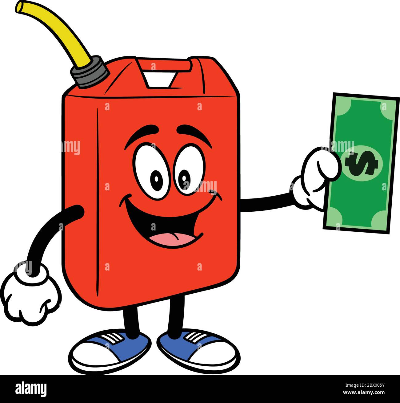 Lata de gasolina con dólar- una Cartoon Ilustración de una lata de gasolina  con un dólar Imagen Vector de stock - Alamy