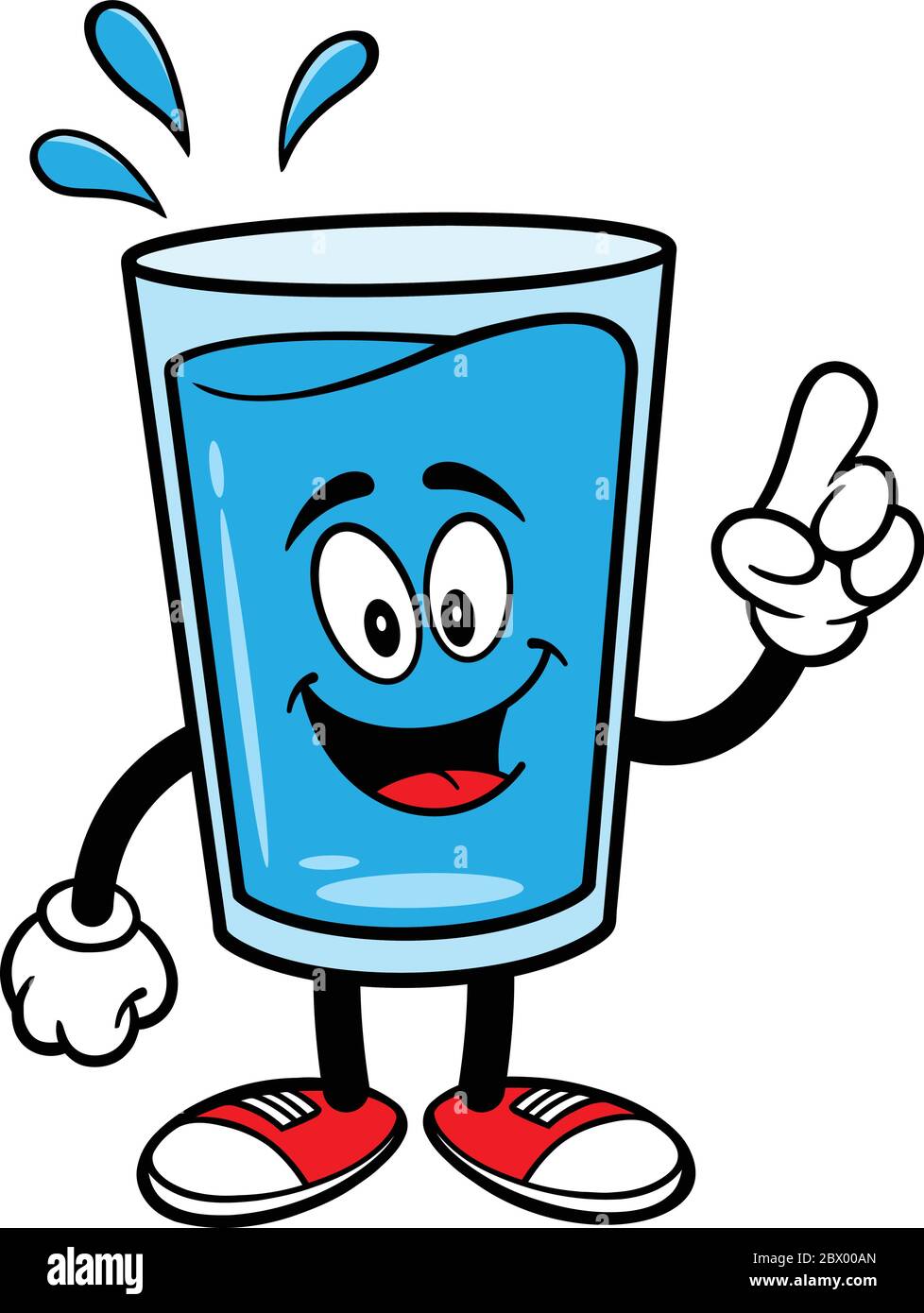 Vaso de agua mascota hablando - una ilustración de dibujos animados de un  vaso de agua mascota hablando Imagen Vector de stock - Alamy