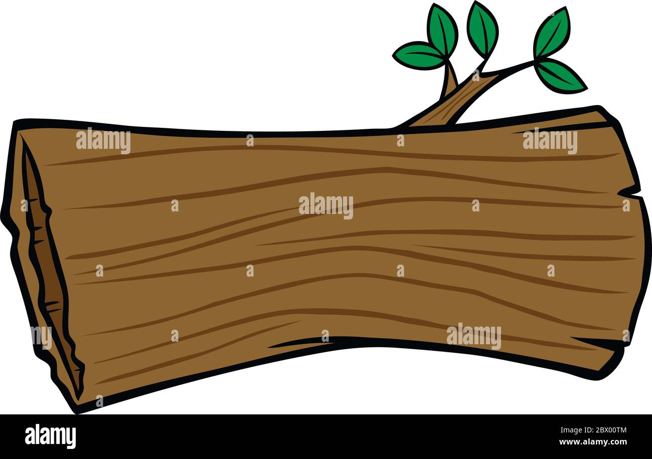 Tronco de árbol hueco - una ilustración de un tronco de árbol hueco. Ilustración del Vector