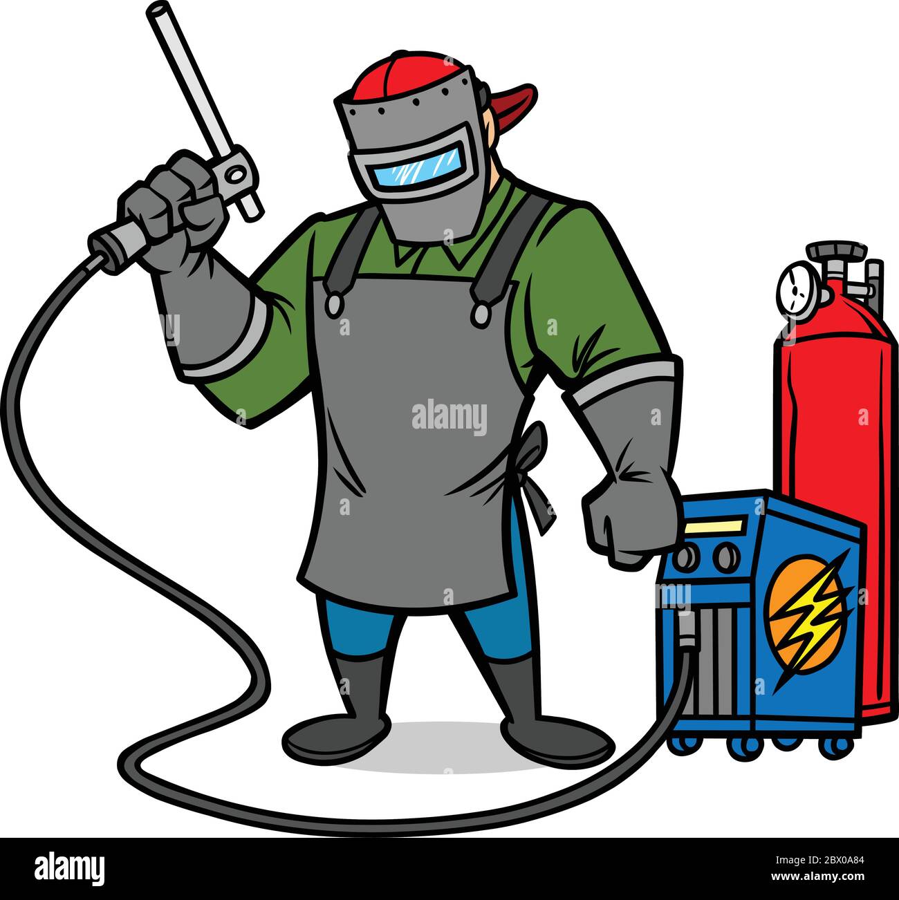 Soldador - una ilustración de dibujos animados de una mascota de soldador  Imagen Vector de stock - Alamy
