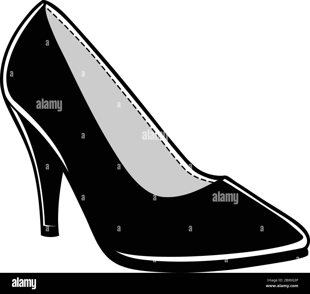 Zapatillas de vestir para mujer - una ilustración de una zapatilla de vestir  para mujer Imagen Vector de stock - Alamy