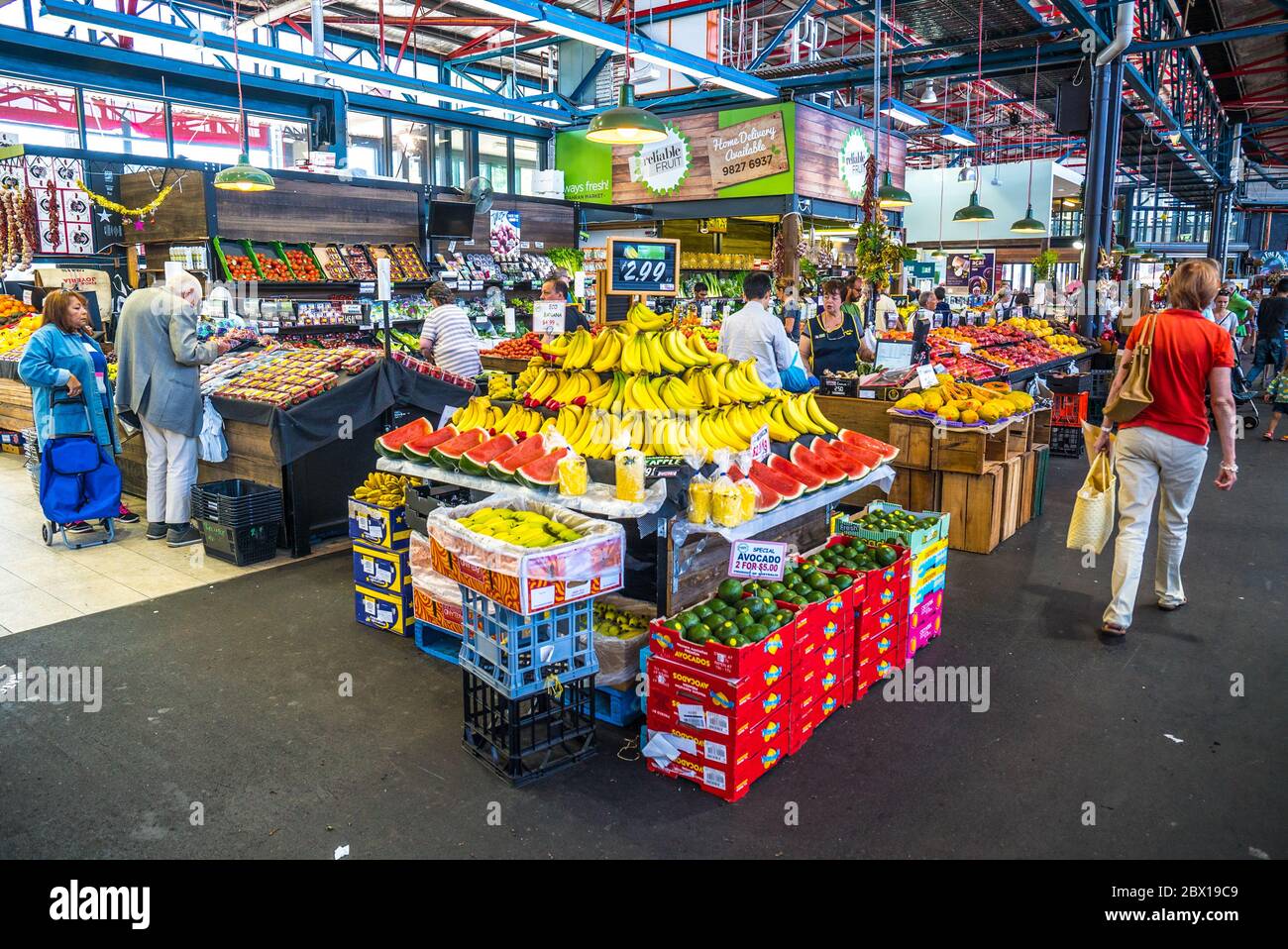 Departamento de fruta del mercado Prahran en Melbourne, Australia Foto de stock