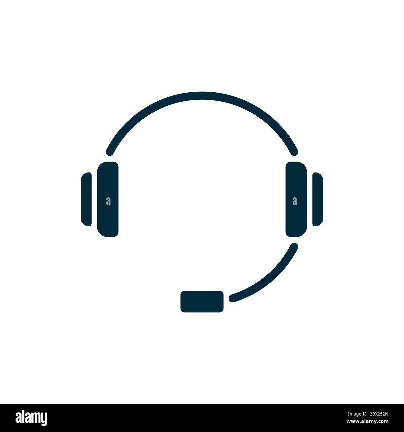 Dispositivo de auriculares de oficina para la ilustración de vector de  comunicación