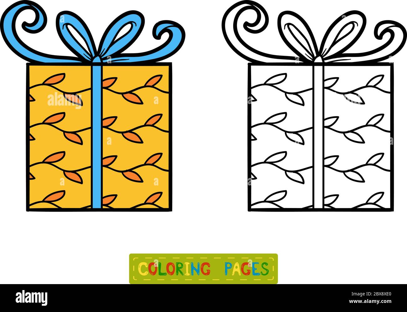 Libro de colorear para niños, Regalo Imagen Vector de stock - Alamy